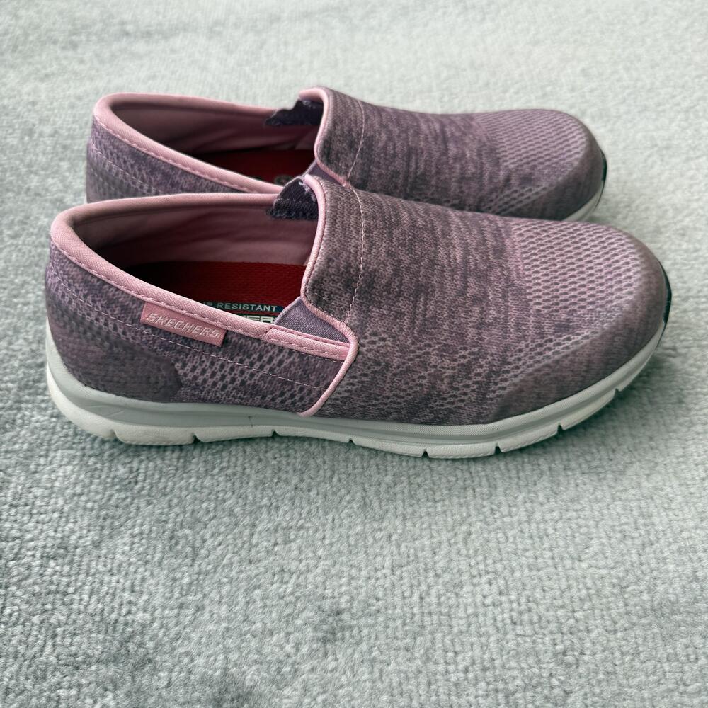 Skechers Shoes Womens Size 7.5 Pink Work Relaxed Fit Slip Resistant 77239 - Picture 3 of 15